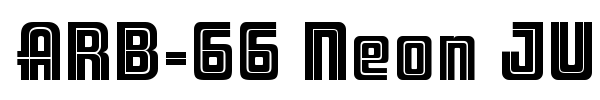 ARB-66 Neon JUN-37 font preview